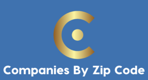 original gold Companiesbyzipcode.com logo on blue background