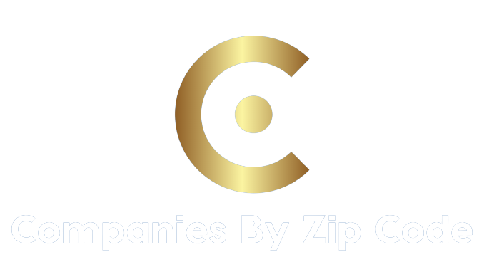 Companiesbyzipcode Logo in Gold Color with White Text