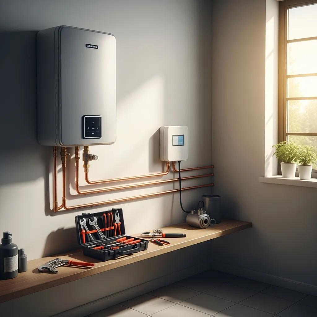 Modern water heater in a utility room, highlighting its role in home maintenance and the importance of recognizing failure signs