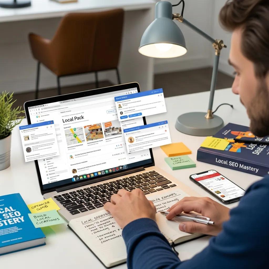 Digital marketing professional optimizing website for local SEO techniques