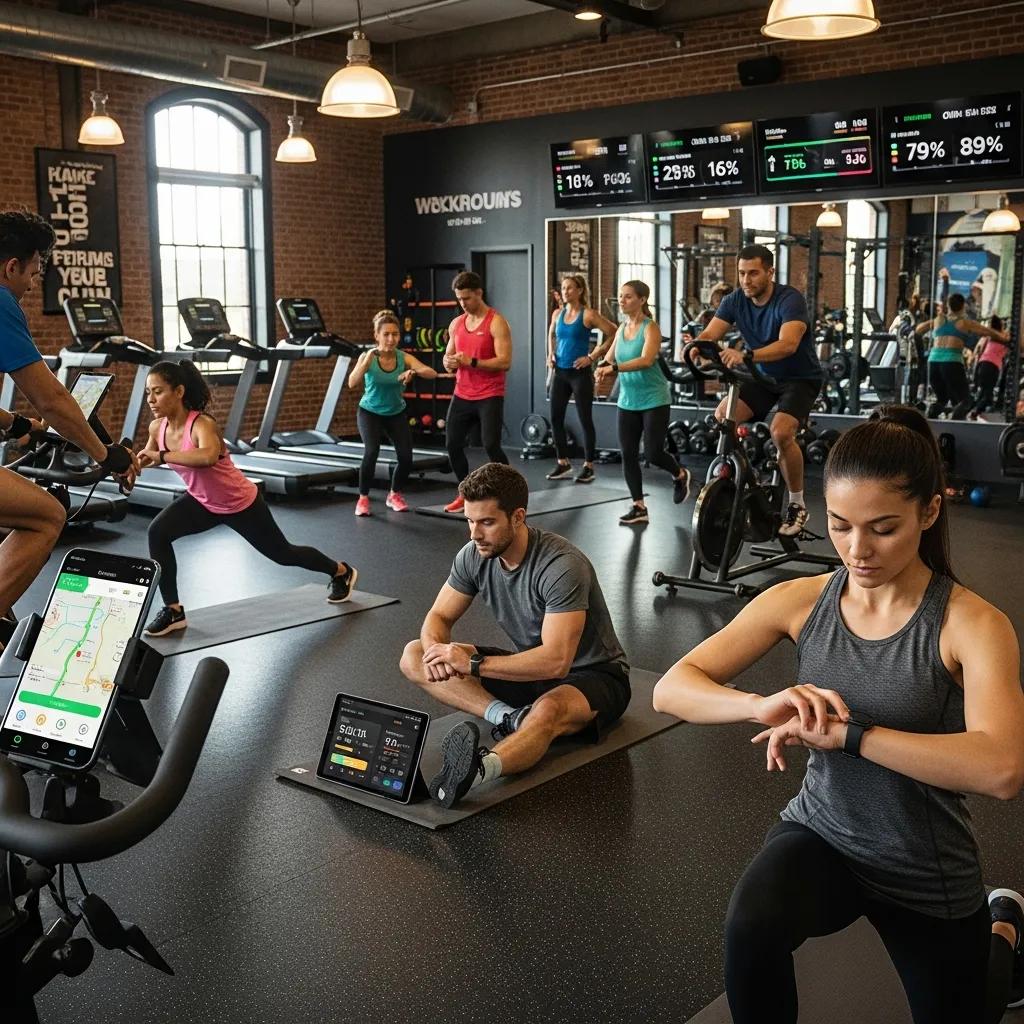 Person using a smartphone to find local gyms, emphasizing convenience and technology