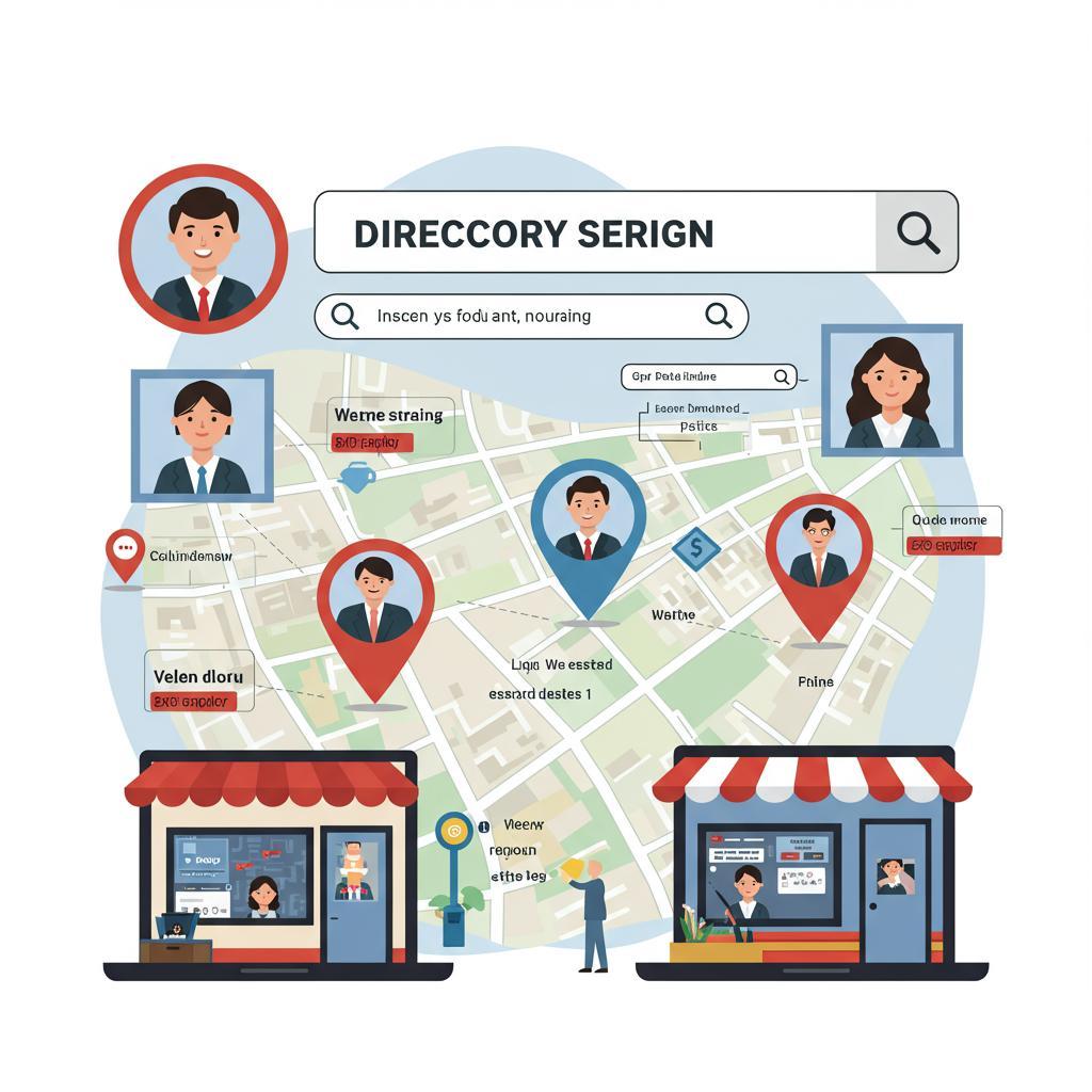 Collage of local services including a restaurant, plumber, and retail shop