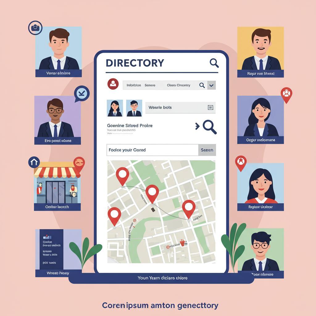 Smartphone displaying a local business listing with reviews in a community setting