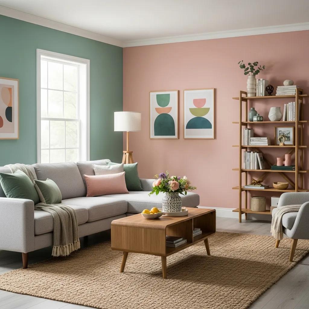 Beautifully painted living room showcasing quality interior painting services